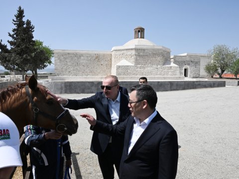 Prezidentlər Pənahəli xanın sarayı və İmarət kompleksində - FOTOLAR