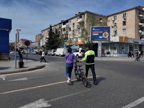 Sumqayıtda 1 gündə 196 piyada cəzalandırıldı - VİDEO