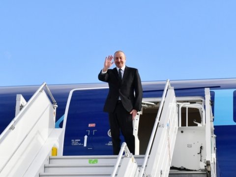 Tarixi uçuş: İlham Əliyev Füzulidən Berlinə GEDİR