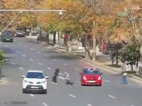 Piyadaların nəzərinə! - VİDEO