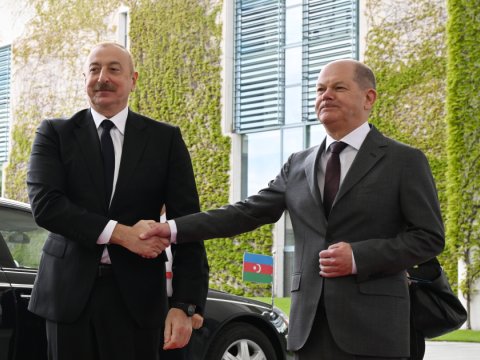 İlham Əliyevin Şoltsla görüşdü - FOTO