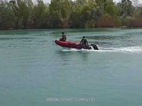 Ceyranbatan kanalında batan 13 yaşlı uşağın axtarışları davam edir - VİDEO