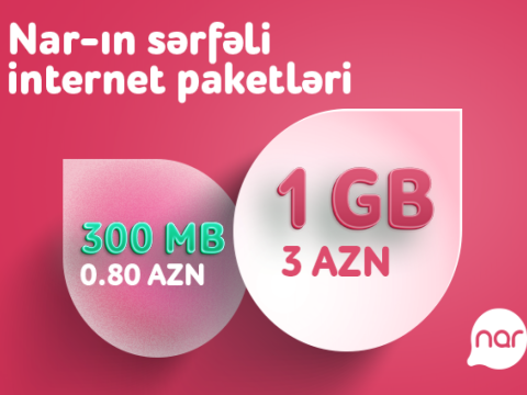“Nar” hər kəsə sərfəli günlük internet paketlərini təqdim edir