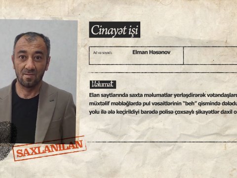 Elan saytlarında vətəndaşlardan “beh” alan dələduz saxlanıldı - VİDEO