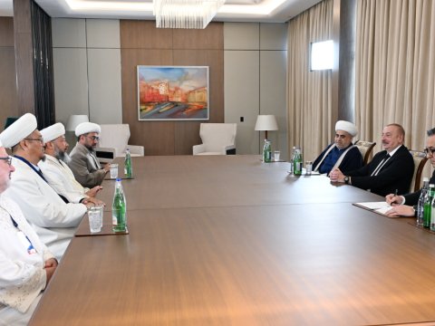 Prezident TDT-yə üzv dövlətlərin dini rəhbərləri qəbul edib - FOTO