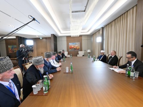 Prezident Şimali Qafqaz regionunun müftilərini qəbul etdi - FOTO