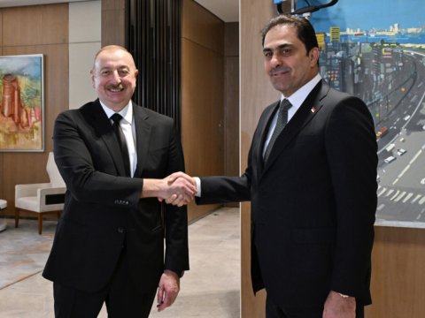 İlham Əliyev İraq parlamentinin sədrini qəbul edib