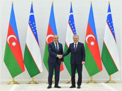 Şavkat Mirziyoyev Mikayıl Cabbarovu qəbul edib - FOTO