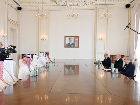 İlham Əliyev Səudiyyə Ərəbistanının energetika nazirini qəbul etdi - FOTOLAR