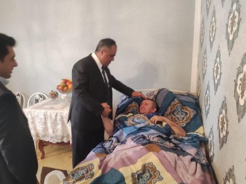 Goranboyda şəhid atası evində ziyarət olundu - FOTO