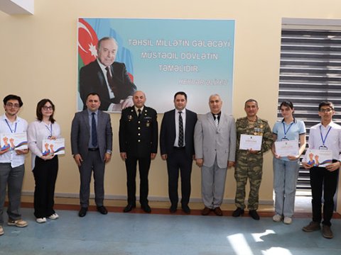 Hərbi bilik yarışının qalibləri mükafatlandırılıb - FOTOLAR