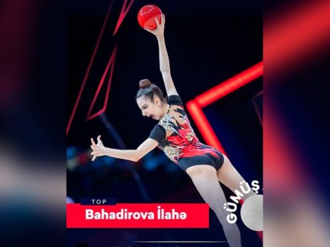 Gənc gimnastımız Avropa Kubokunda gümüş medal qazandı