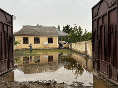 Yağış fəsadlara səbəb oldu - FOTO