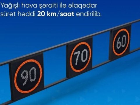 Hava limanı yolunda sürət həddi bərpa edildi