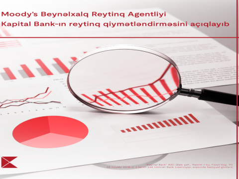 Moody’s Beynəlxalq Reytinq Agentliyi Kapital Bank-ın reytinq qiymətləndirməsini açıqladı