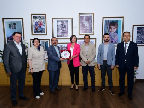 Federasiya sədri və dərnək üzvləri Qarabağlar Bələdiyyə Başçısını ziyarət etdi - FOTO