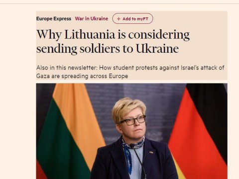 Litva öz əsgərlərini Ukraynaya göndərməyə hazırdır
