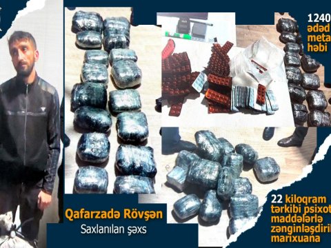 Lənkəranda əməliyyat - 22 kiloqram narkotik ələ keçirildi