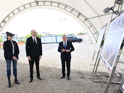 Prezident və birinci xanım Şuşada