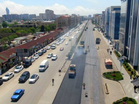 Əhməd Rəcəbli küçəsində təmir gedir