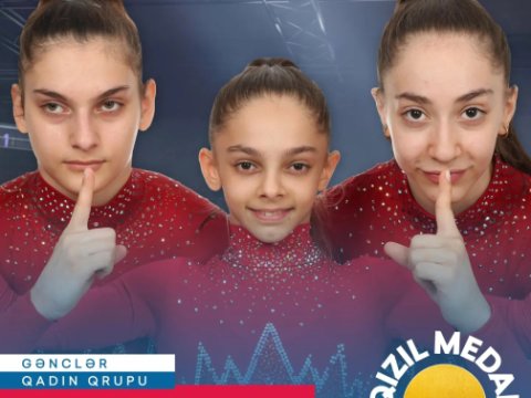 Gimnastlarımız Avropada 4 medal qazandı 