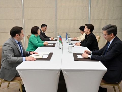 Spiker Özbəkistan Senatının sədri ilə görüşüb