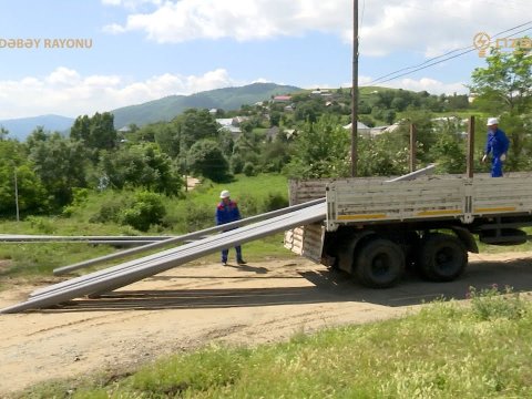 “Azərişıq” Gədəbəyin elektrik şəbəkəsini yeniləyir - VİDEO