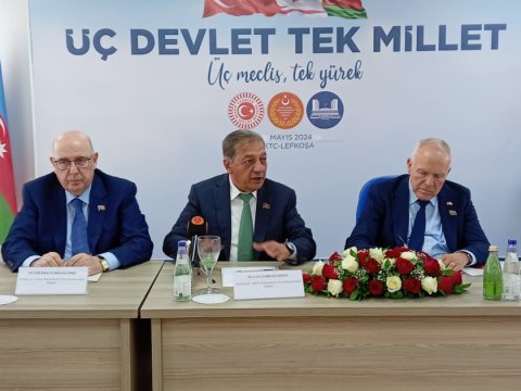 Türkiyə, Azərbaycan və Şimali Kipr deputatlarının mətbuat konfransı - VİDEO