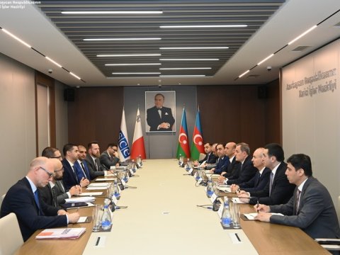 Ceyhun Bayramovun ATƏT-in sədri ilə geniş tərkibdə görüşü keçirilib