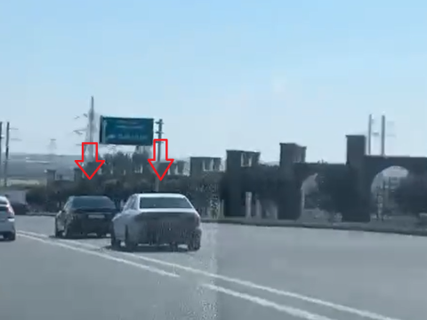 Aeroport yolunda yarışan sürücülər saxlanıldı - VİDEO