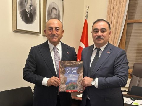 Azərbaycan səfiri Çavuşoğlu ilə görüşüb