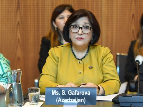 Spiker Parlament Sədrlərinin 6-cı Dünya Konfransının Təşkilat Komitəsinin iclasında - FOTO