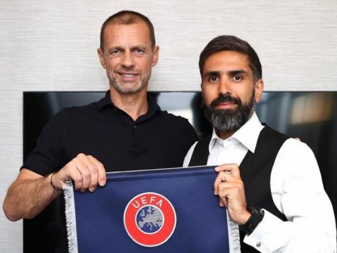 Rövşən Nəcəf UEFA prezidenti ilə görüşdü