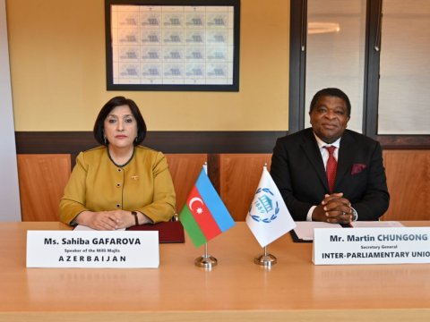 Milli Məclislə Parlamentlərarası İttifaq arasında Memorandum İMZALANDI