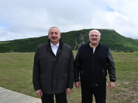 Azərbaycan və Belarus Prezidenti Cıdır düzündə - FOTOLAR