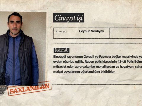 Bakıda usta işlədiyi evdən oğurluq etdi