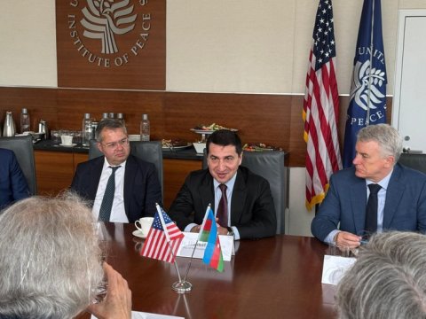Hikmət Hacıyev ABŞ Sülh İnstitutunda çıxış etdi