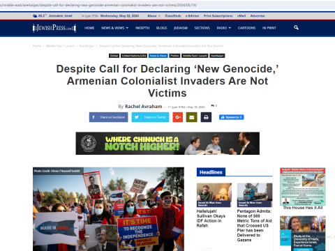 “Jewish Press” Vardanyandan yazdı