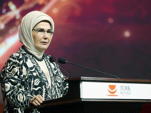 Əminə Ərdoğan Türk mətbəxi həftəsində çıxış etdi - FOTO