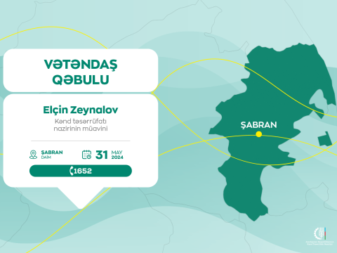 Kənd təsərrüfatı nazirinin müavini Şabranda vətəndaşlarla görüşəcək