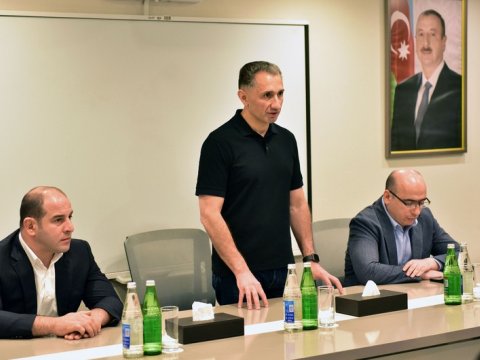 Cüdo federasiyasının prezidenti dünya çempionları ilə görüşdü
