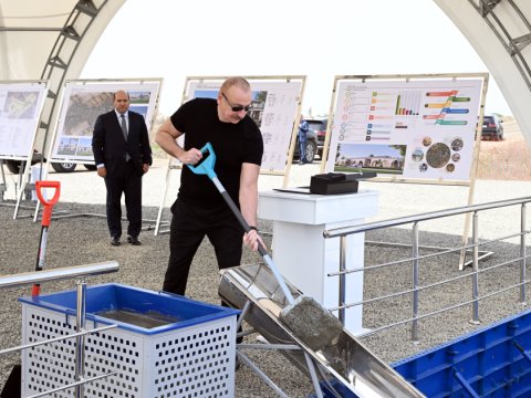 Ağdamın Tağıbəyli kəndinin təməli qoyuldu
