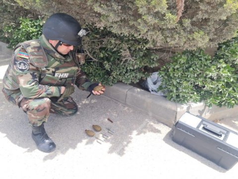 Bakıda əl qumbarası və partladıcı aşkarlandı