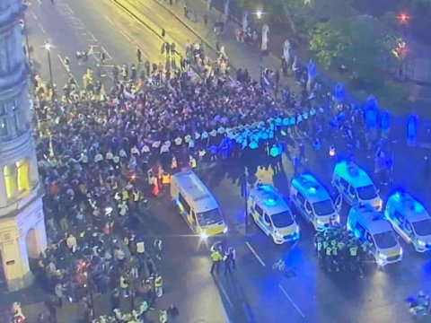 Londonda Fələstinə dəstək aksiyası - 40 nəfər saxlanıldı