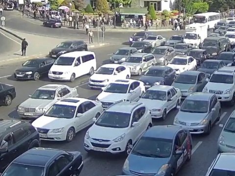Bakıda yenə tıxac var 
