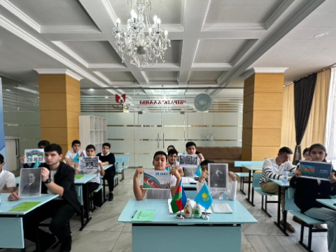 Şimkənddə Müstəqillik Gününə həsr olunmuş açıq dərs keçirilib - FOTOLAR