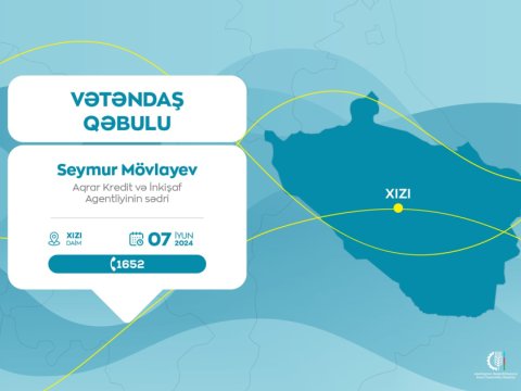 Seymur Mövlayev Xızıda vətəndaşları qəbul edəcək