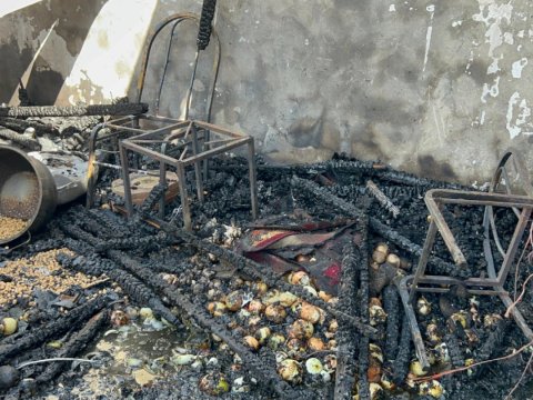 Göyçayda restoran yandı