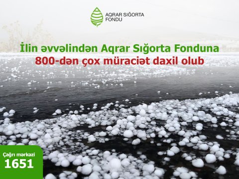 Hava ilə əlaqadar Aqrar Sığorta Fonduna 800-dən çox müraciət daxil olub