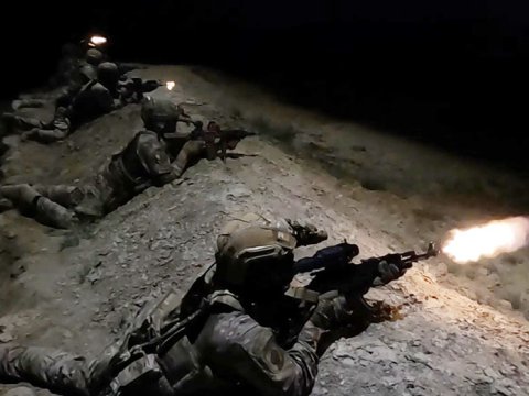 Şərti düşmən gecə saatlarında məhv edildi - VİDEO